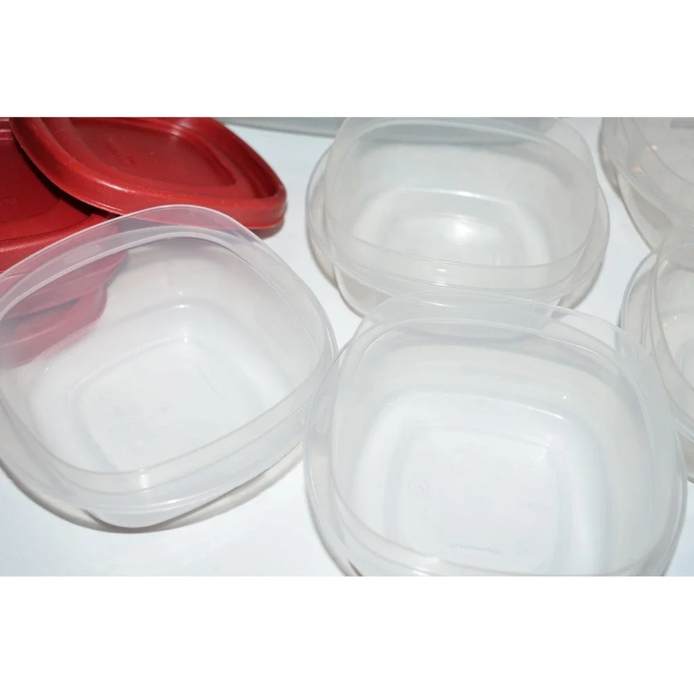 Rubbermaid Square 2 cup‎ 6pc Food Storage Containers 7J57 & 1Z06 5.5 cup set